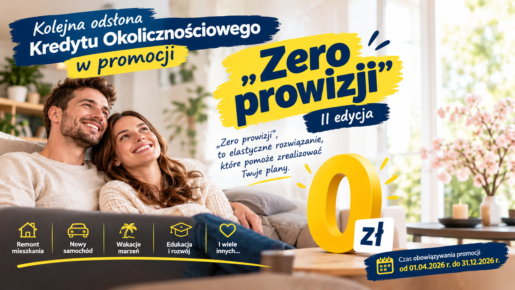 Kredyt okolicznościowy zero prowizji